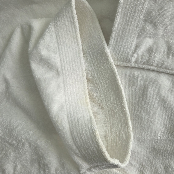 Just For Women White Cotton Terry Spa Robe - 1X/2X - Picture 10 of 13
